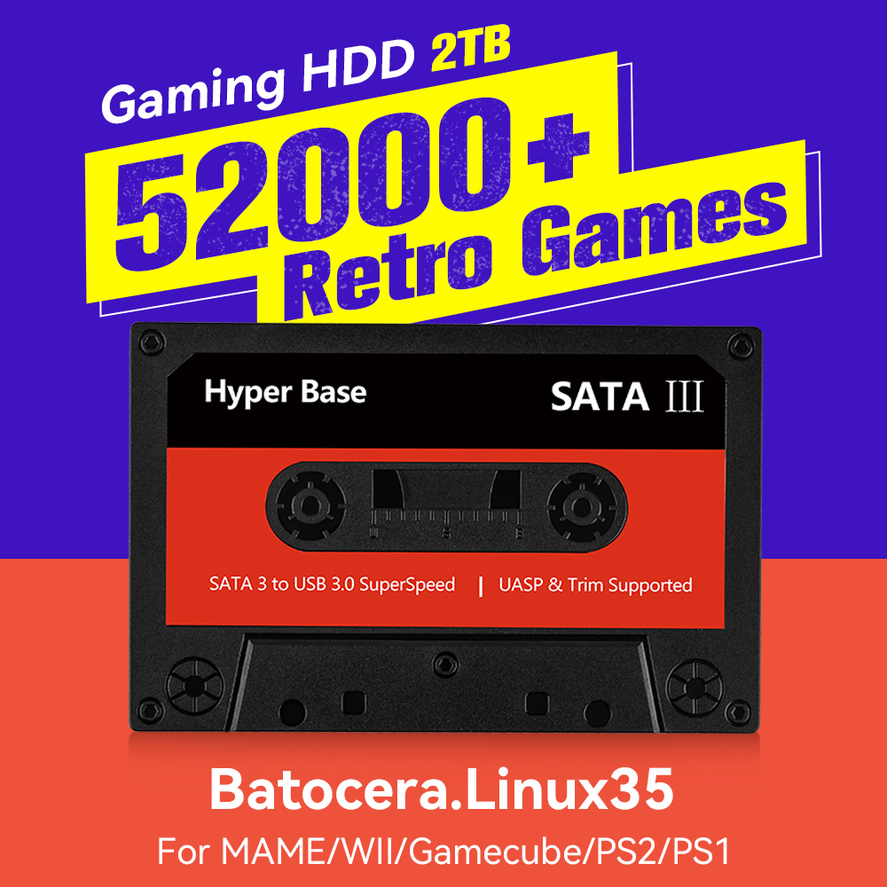 Retro Gaming Windows - Batocera 500GB/2TB Retro Oyun Konsolu, 52000+