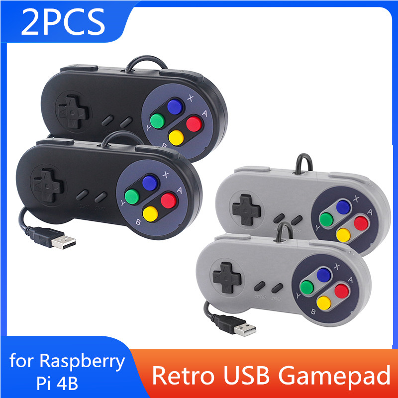Retro Gaming Raspberry Pi 4 - 2 adet USB Gamepad Retro Oyun