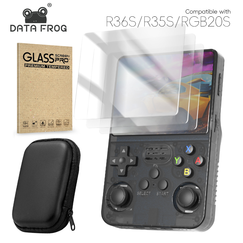 Console Retro Gaming Portable - VERİ KURBAĞA R36S Ekran Koruyucu Temperli