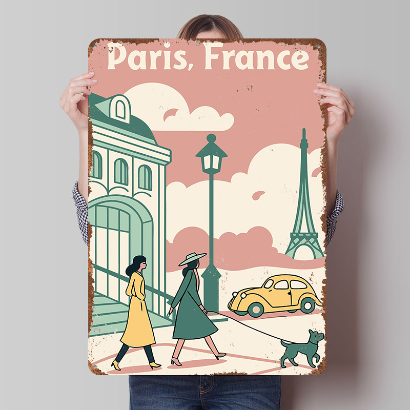 Retro Gaming France - Paris Fransa Seyahat Baskılı Poster Özelleştirilmiş