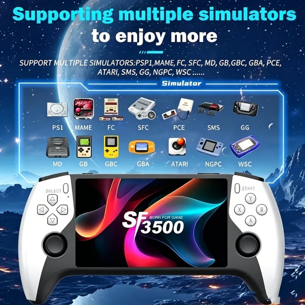 Console Retro Gaming Portable - SF3500 5 inç El Oyun Konsolu,