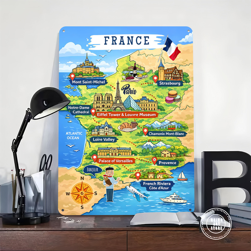 Fransa Seyahat Haritası Karika - Retro Gaming France incelemesi ve fiyatı