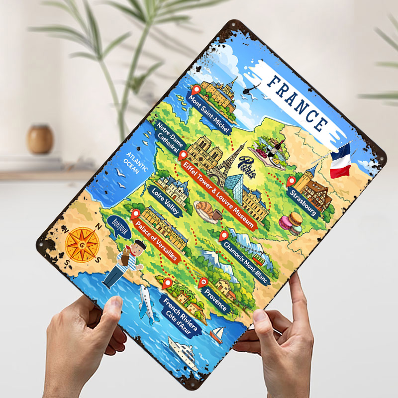 Fransa Seyahat Haritası Karika - Retro Gaming France incelemesi ve fiyatı