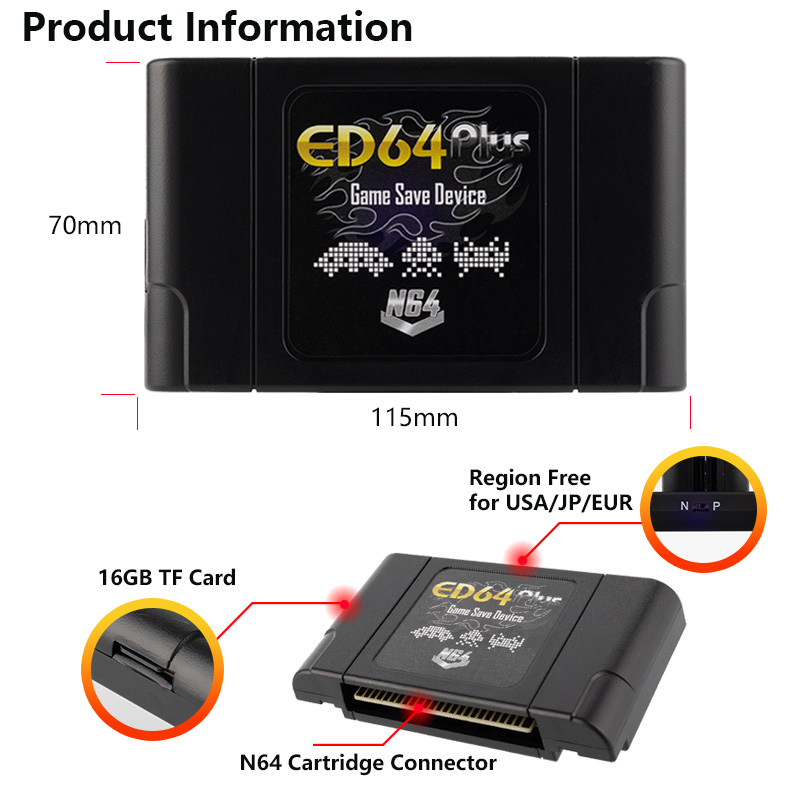 ED64 Plus 64 Bit için 340'ı 1  - Retro Gaming Raspberry Pi incelemesi ve fiyatı